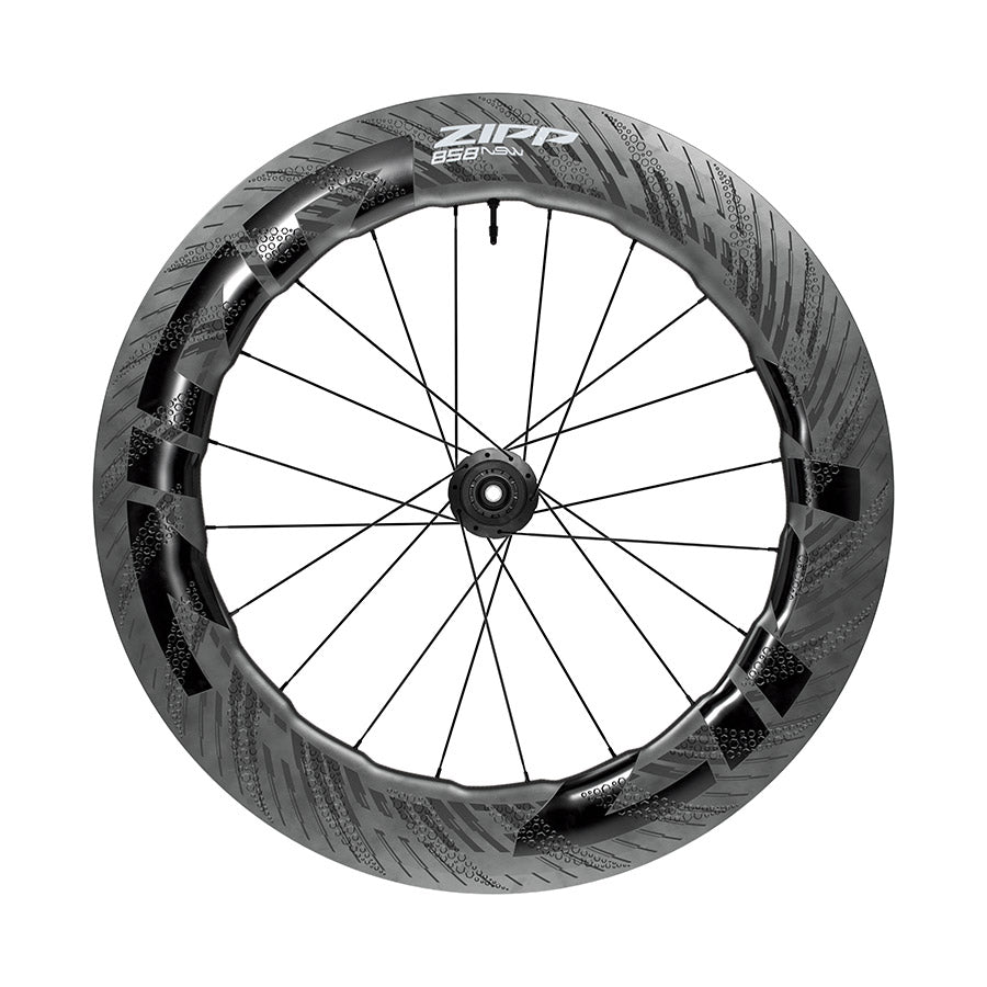 Zipp, 858 NSW D1, Wheel, Front, 700C / 622, Holes: 20, 12mm TA, 100mm, Disc Center Lock