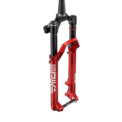 RockShox, Pike Ult Flight Attendant A3, Suspension Fork, 29'', DebonAir+ W/ButterCups, 140mm, 1-1/8''-1.5'', 15x110mm TA, Rake: 44mm, Red, Remote: Sold Separately RockShox, Pike Ult Flight Attendant A3, Suspension Fork, 29'', DebonAir+ W/ButterCups, 140mm, 1-1/8''-1.5'', 15x110mm TA, Rake: 44mm, Red, Remote: Sold Separately