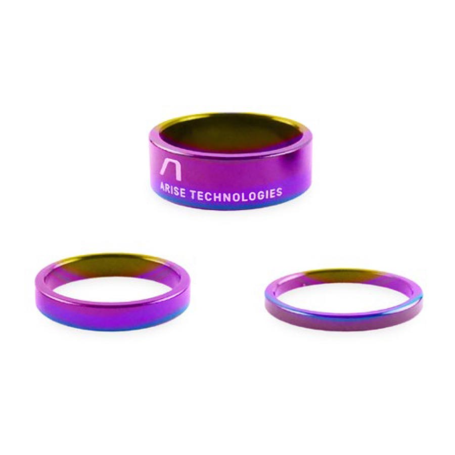 ARISE, Alloy Spacer, Headset Spacer, 1-1/8'', Alloy 6061-T6, Multicolor