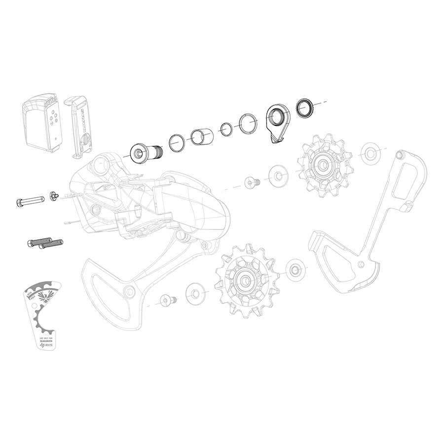SRAM - X01 Eagle AXS Bolt and Screw Kit Rear Derailleurs Parts _ Unite - B1keparts.com