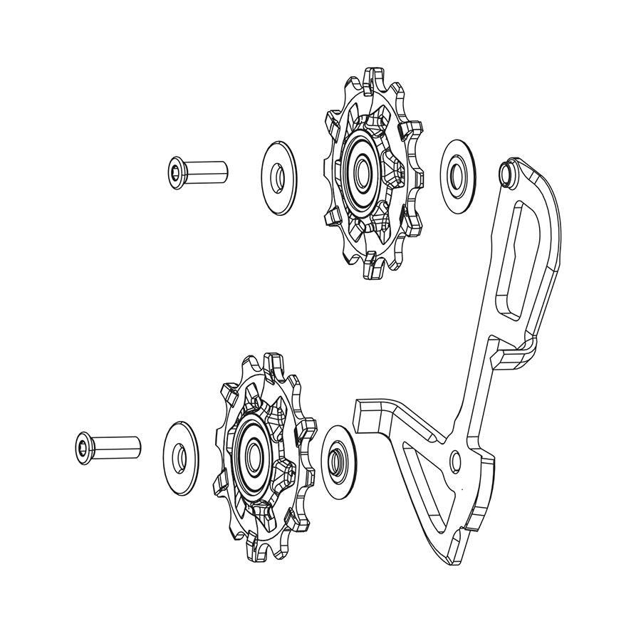 SRAM - GX 1x11 Inner Cage/Pulley Rear Derailleurs Pulleys _ Unite - B1keparts.com