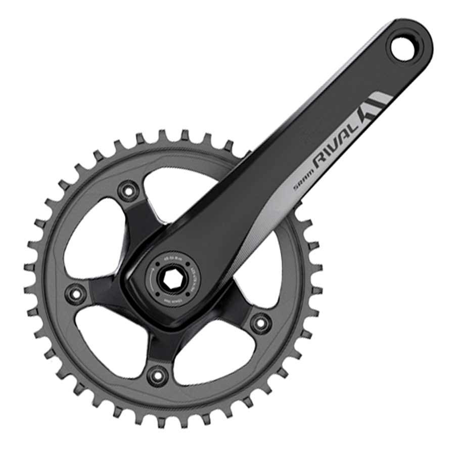 SRAM, Rival1, Crankset, 11 sp., 175mm, 42T, BCD:110mm, BB30, 68mm, 45.5mm, Black