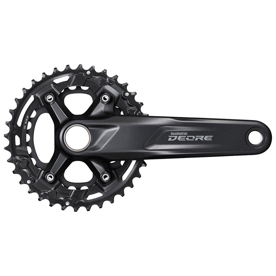 Shimano, FC-M4100-2, Crankset, Speed: 10, Spindle: 24mm, BCD: 64/96, 26/36, Hollowtech II, 170mm, Black, EFCM41002BCX66