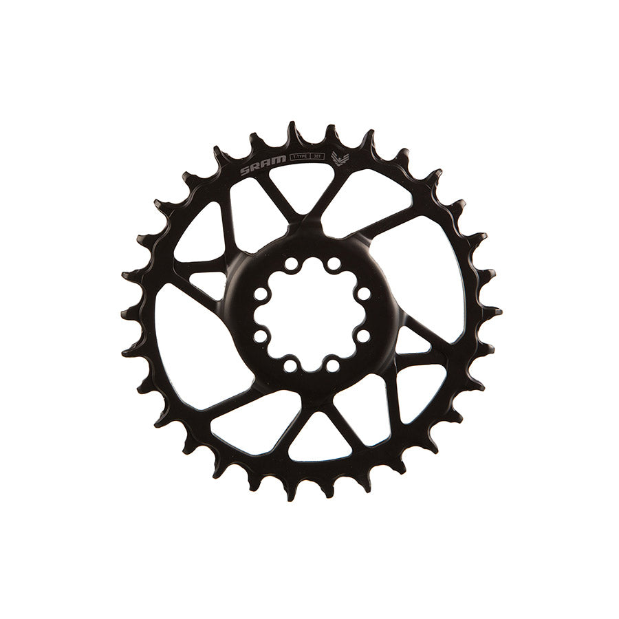 SRAM, S1000 Steel 8 Bolt, Chainring, Teeth: 30, Speed: 12, BCD: Direct Mount, Bolts: 8, Steel, Black