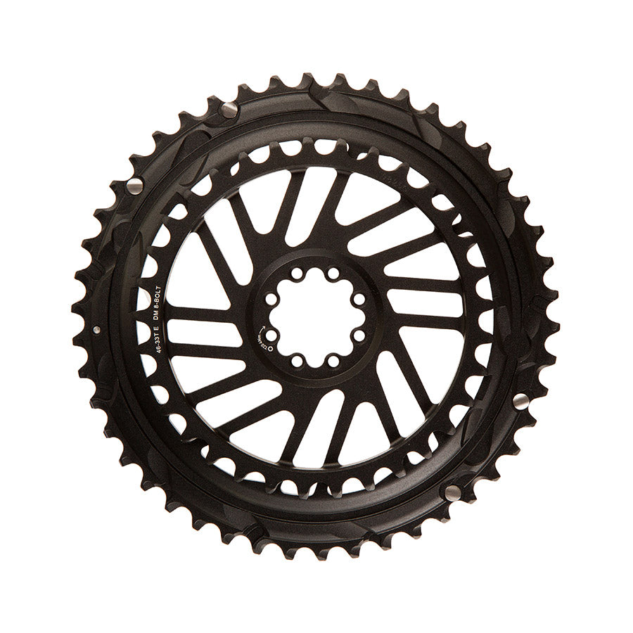 SRAM, Force E1 2x Direct Mount, Chainring, Teeth: 46/33, Speed: 12, BCD: Direct Mount SRAM 8 Bolt, Black