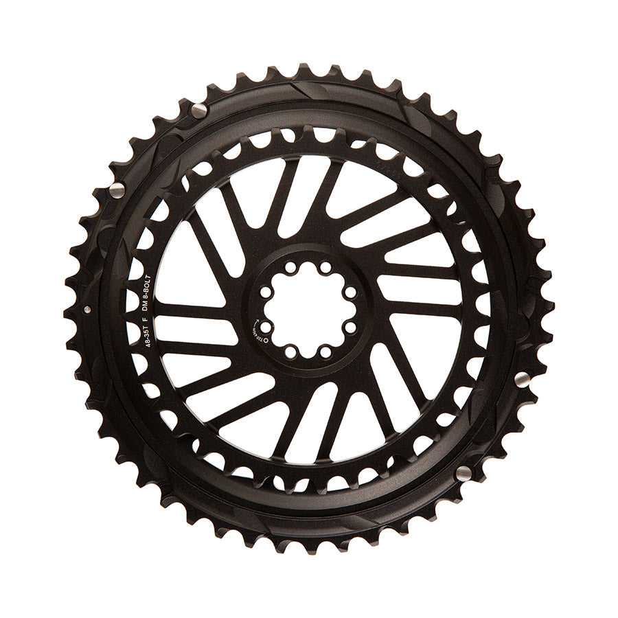 SRAM, Force E1 2x Direct Mount, Chainring, Teeth: 46/33, Speed: 12, BCD: Direct Mount SRAM 8 Bolt, Black