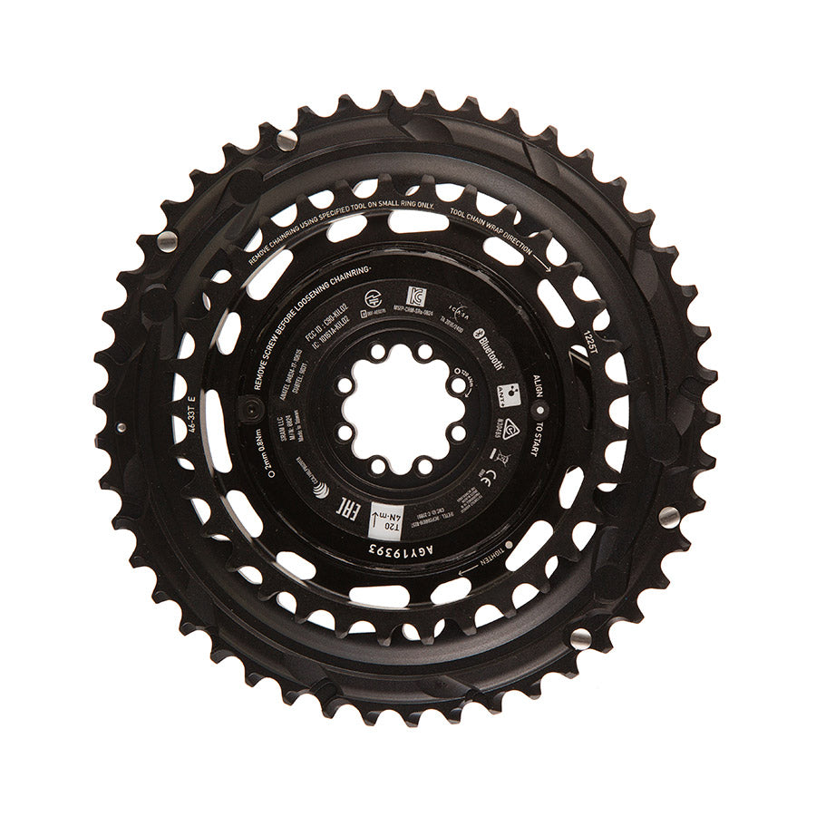 SRAM, Force E1 2x Thread Mount, Chainring, Teeth: 46/33, Speed: 12, BCD: Thread Mount, Black