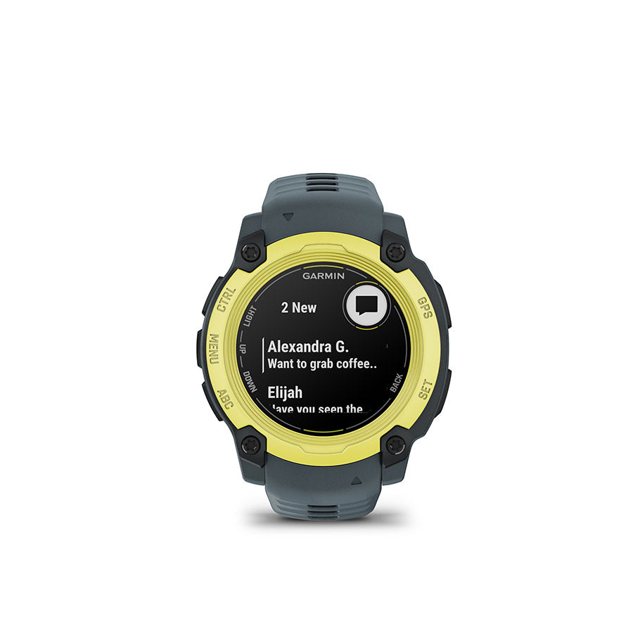 Garmin, Instinct E 40mm, Watch, Watch Color: Electric Lime, Wristband: Twilight - Silicone
