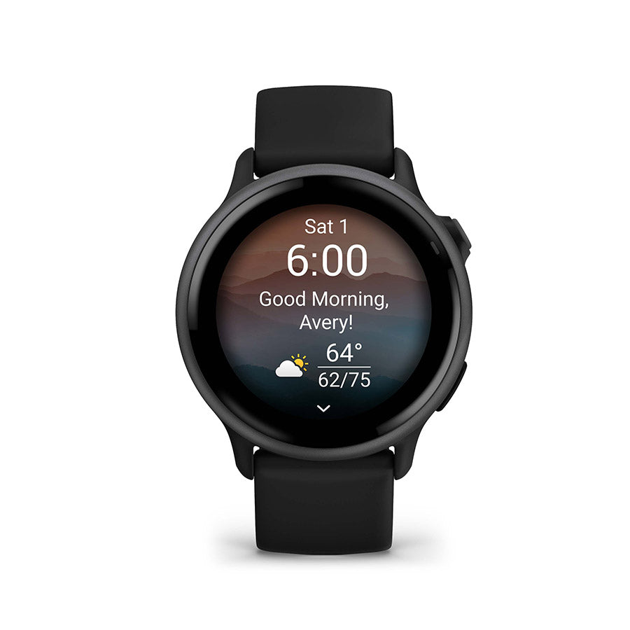 Garmin, vivoactive 6, Watch, Watch Color: Slate, Wristband: Black - Silicone