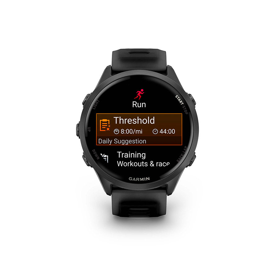 Garmin, Forerunner 570 47mm, Watch, Watch Color: Slate Grey, Wristband: Translucent Black/Black - Silicone