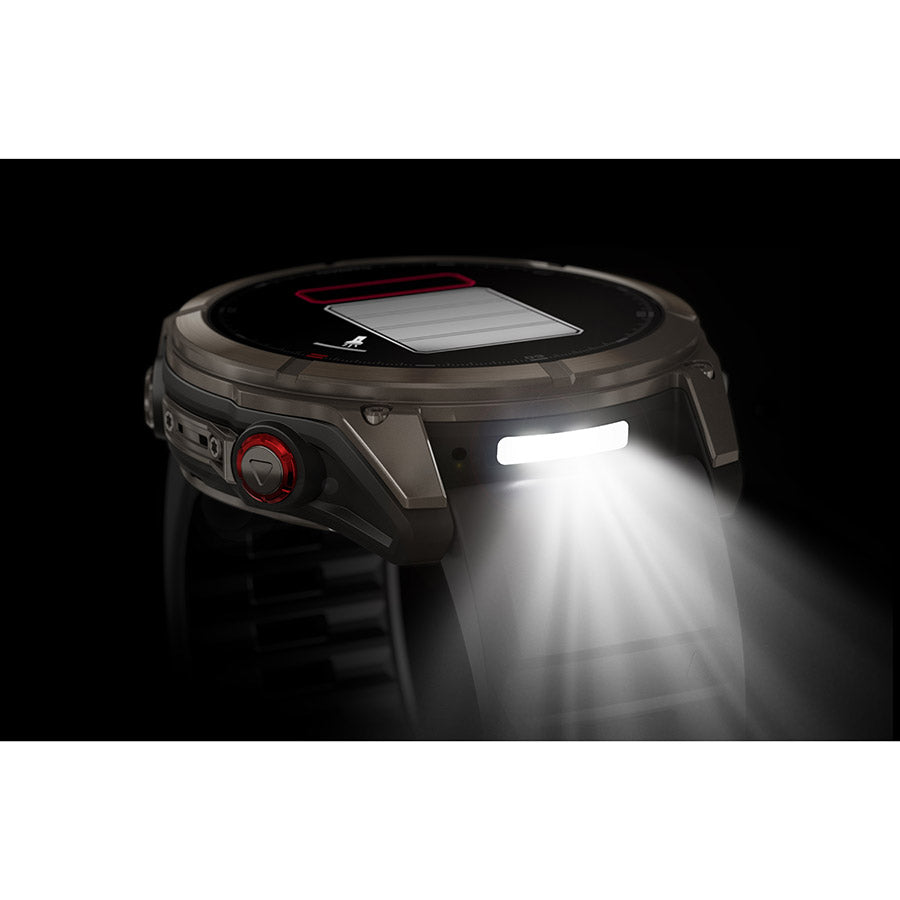 Garmin, fenix 8 Pro 51 mm- AMOLED Sap., Watch, Watch Color: Grey, Wristband: Black/ Pebble Gray - Silicone