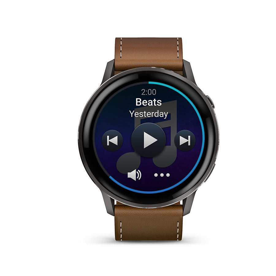 Garmin, Venu 4 45mm, Watch, Watch Color: Slate, Wristband: Black - Silicone