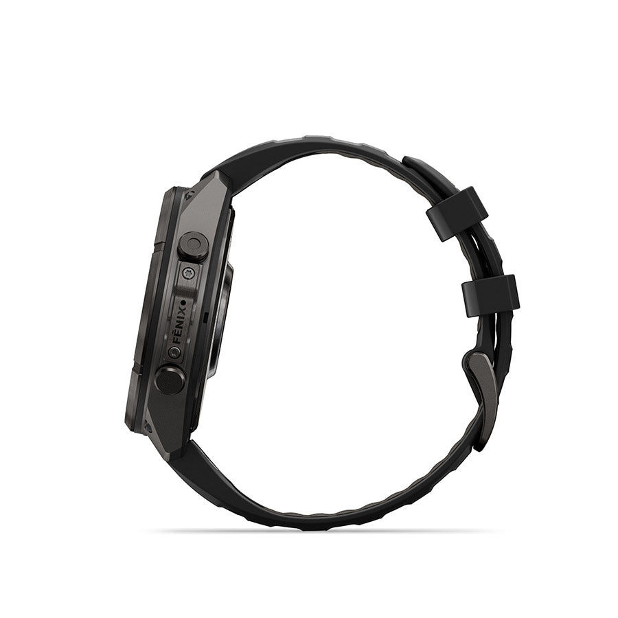 Garmin, fenix 9 Pro inReach 47mm, Watch, Watch Color: Titanium, Wristband: Autumn Orange / Spark Orange - Silicone