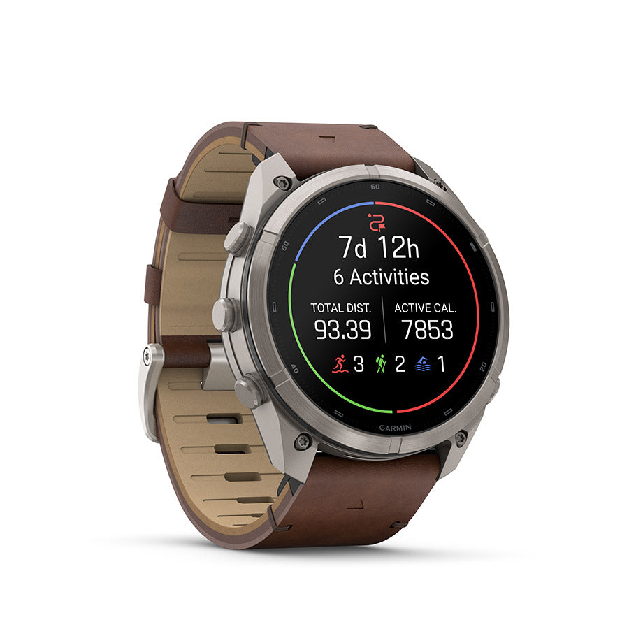 Garmin, fenix 9 Pro inReach 51mm, Watch, Watch Color: Titanium, Wristband: Autumn Orange / Spark Orange - Silicone