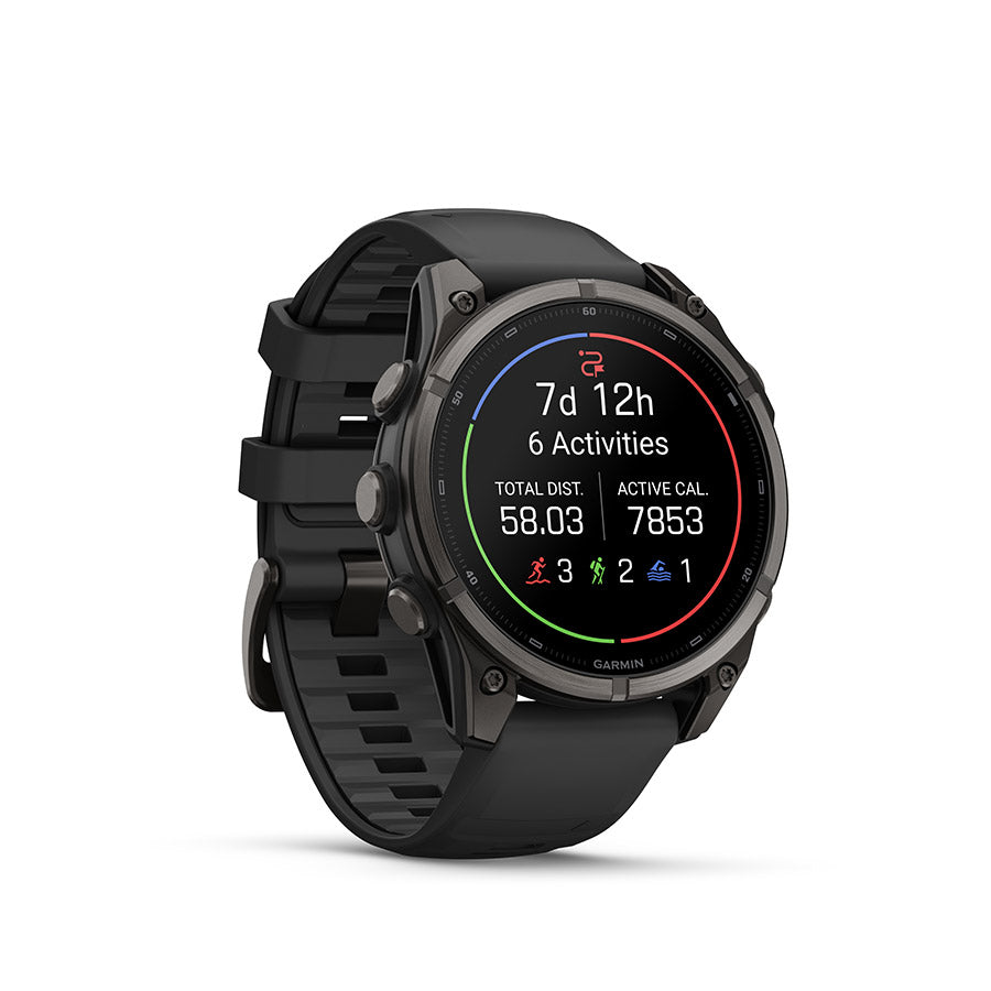 Garmin, fenix 9 47mm, Watch, Watch Color: Titanium, Wristband: Pebble Grey - Silicone