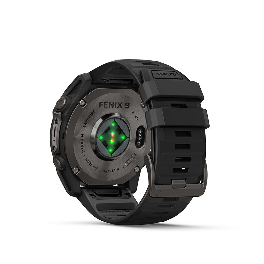 Garmin, fenix 9 51mm, Watch, Watch Color: Titanium, Wristband: Pebble Grey - Silicone