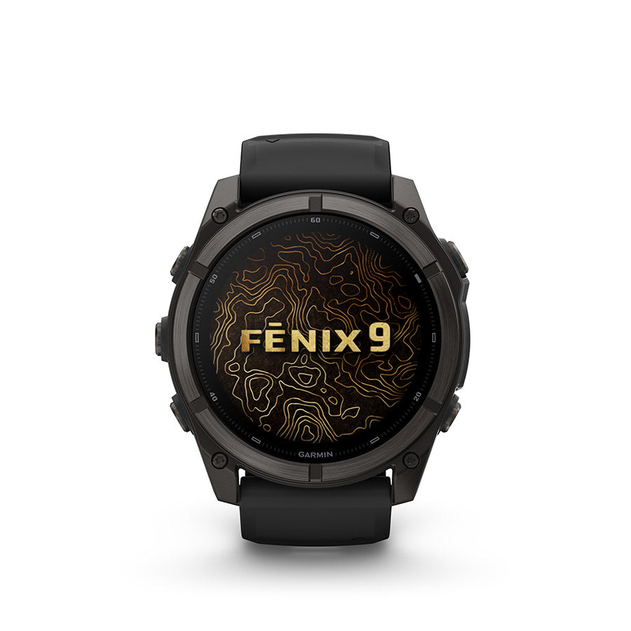 Garmin, fenix 9 51mm, Watch, Watch Color: Titanium, Wristband: Pebble Grey - Silicone