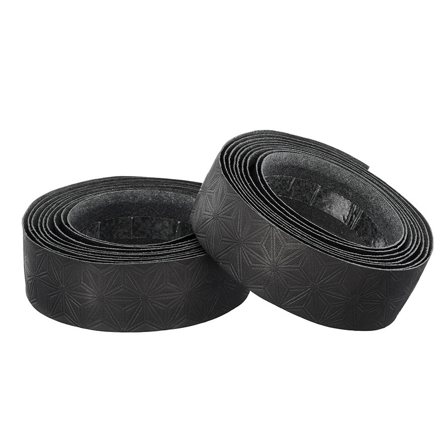Supacaz, Pure Leather, Handlebar Tape, Black, with Black Star Plugs