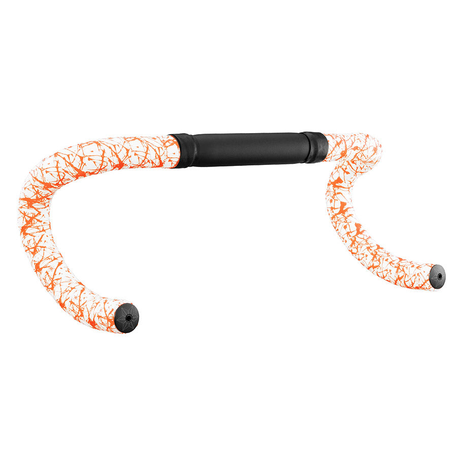 Supacaz, Super Sticky Kush Splat, Handlebar Tape, White/Black, with Black Star Plugs