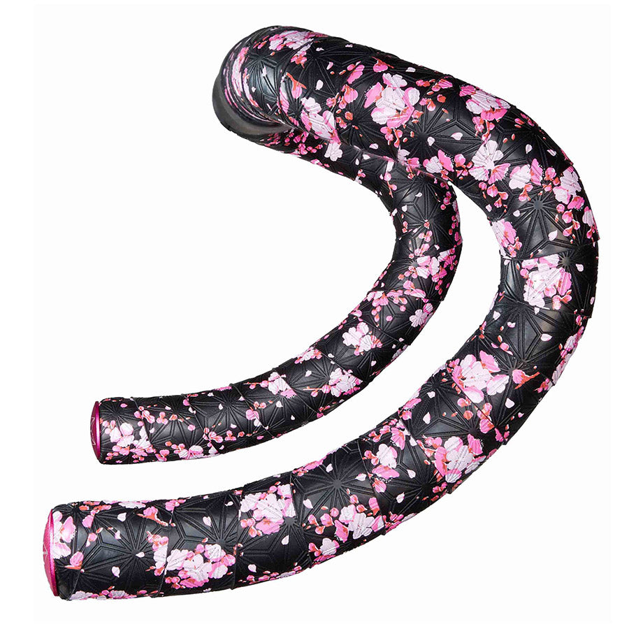 Supacaz, Super Sticky Kush Splat, Handlebar Tape, White/Black, with Black Star Plugs