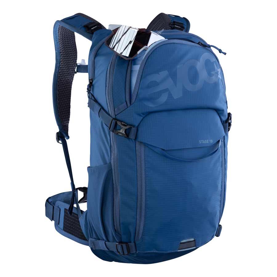 EVOC, Stage 18, Hydration Bag, Volume: 18L, Bladder: Not included, Denim