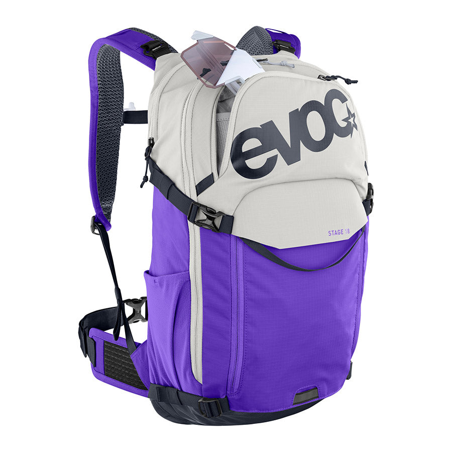 EVOC, Stage 18, Hydration Bag, Volume: 18L, Sand/Violet
