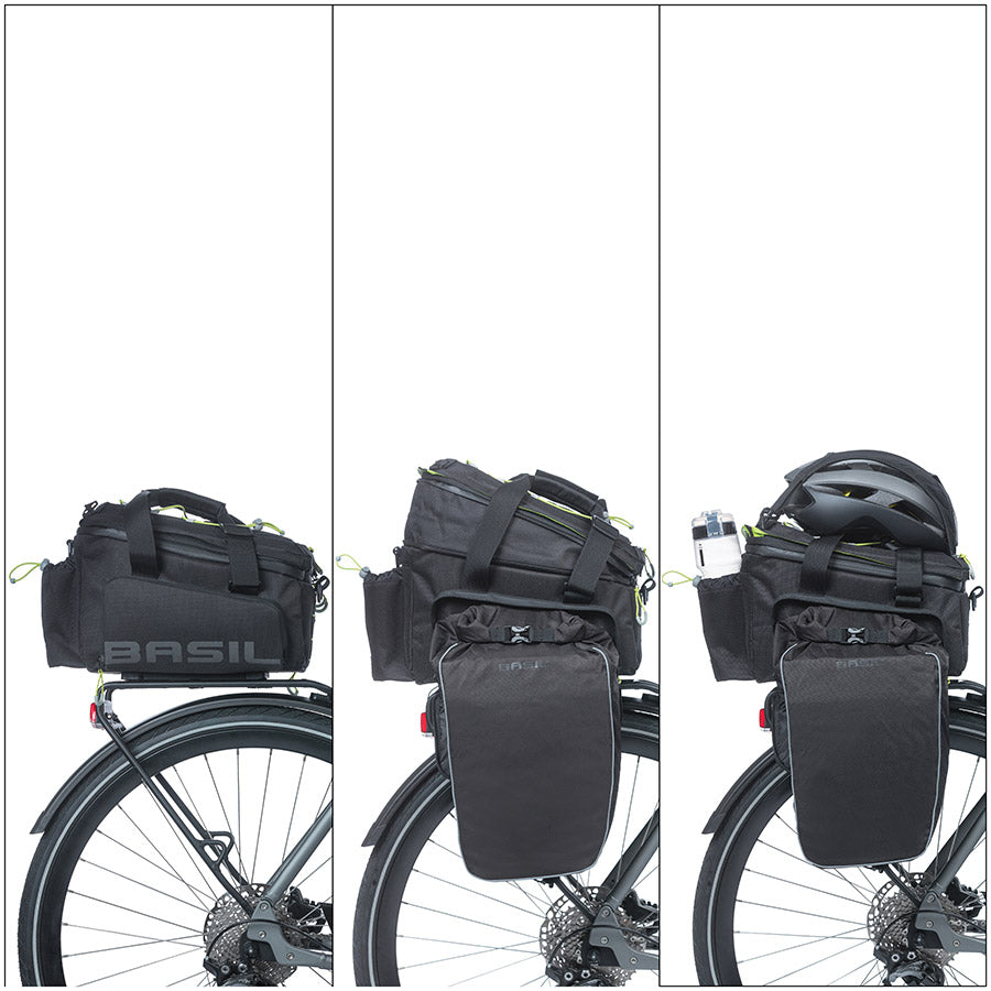 Basil, Miles, Trunk Bag, 36L, Black/Lime