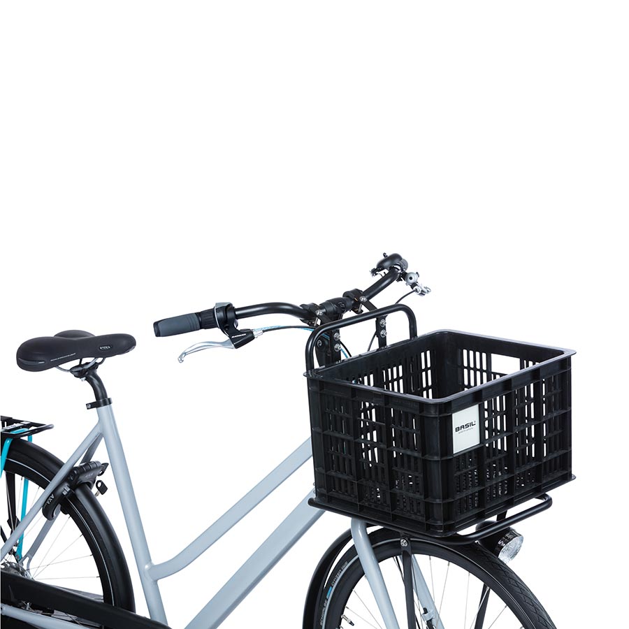 Basil, Bicycle Crate M, Basket, Black