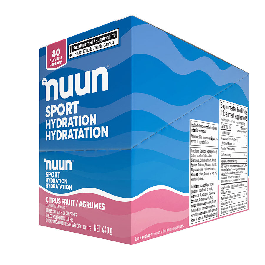 Nuun, Sport, Drink Mix, Citrus Fruit, Box of 8, 10 servings, 8pcs