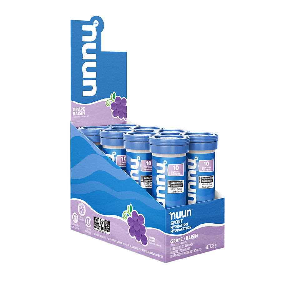Nuun, Sport, Drink Mix, Grape, Box of 8, 10 servings, 8pcs