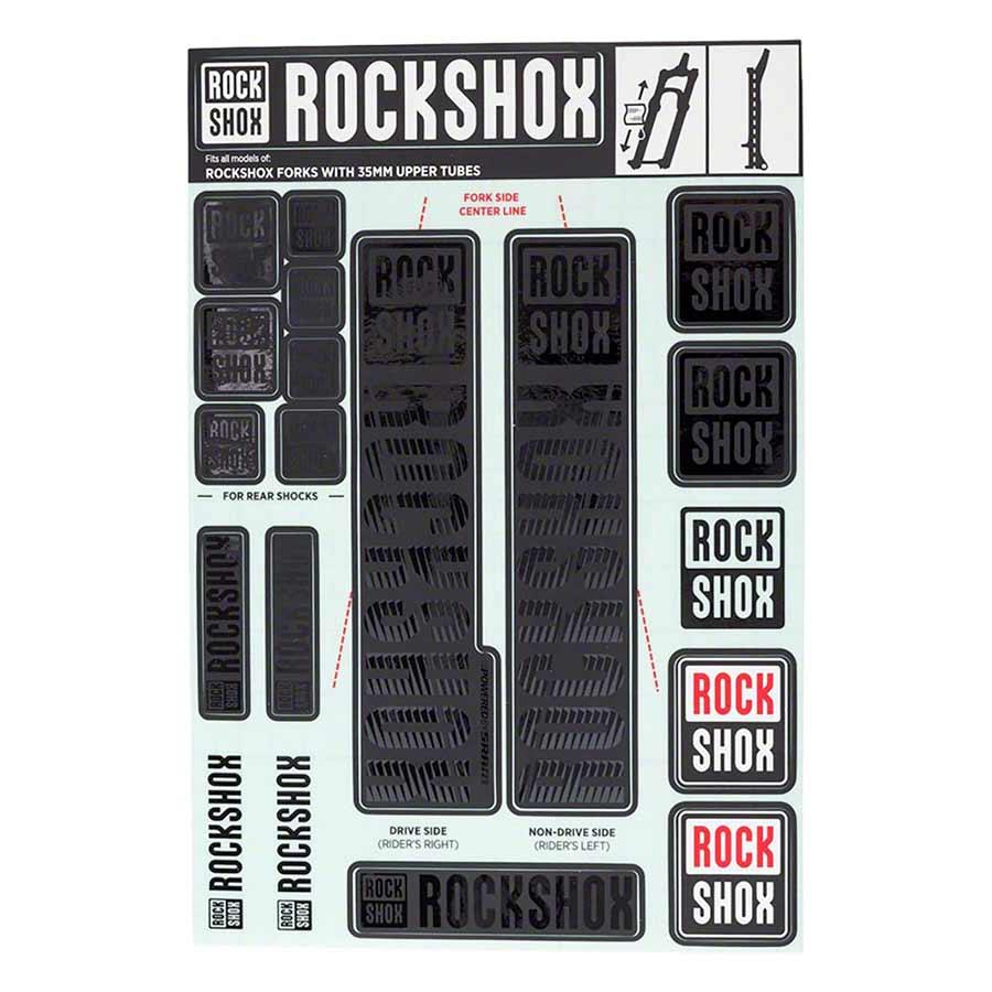 RockShox - 35mm Decal Kit - MY18 Fork Repair Parts _ Unite - B1keparts.com