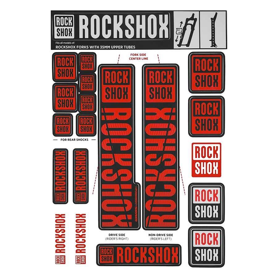 RockShox - 35mm Decal Kit - MY18 Fork Repair Parts _ Unite - B1keparts.com