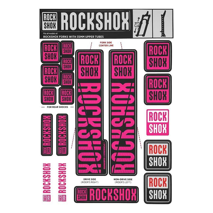RockShox - 35mm Decal Kit - MY18 Fork Repair Parts _ Unite - B1keparts.com