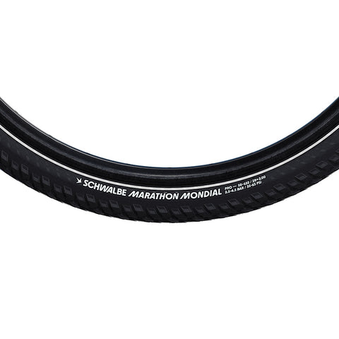 Schwalbe, Marathon Mondial, Hybrid Tire, 26''x2.00, Wire, Clincher, Endurance, RaceGuard, 67TPI, Black