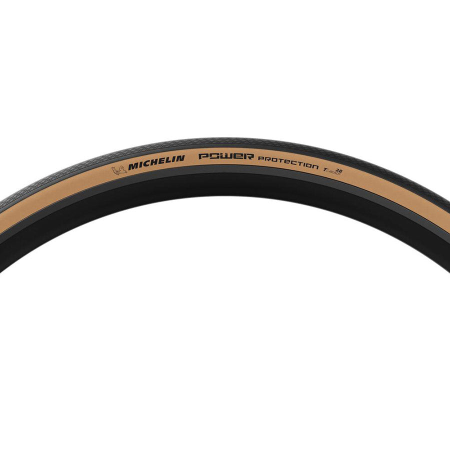 Michelin, POWER PROTECTION, Road Tire, 700x28C, Folding, Tubeless Ready, MAGI-X, 3x120, Tanwall