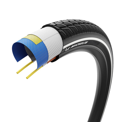 Michelin, City Touring TT, Road Tire, 27.5x2.20, Folding, TT, MAGI-X, City Shield, 3x62, Black