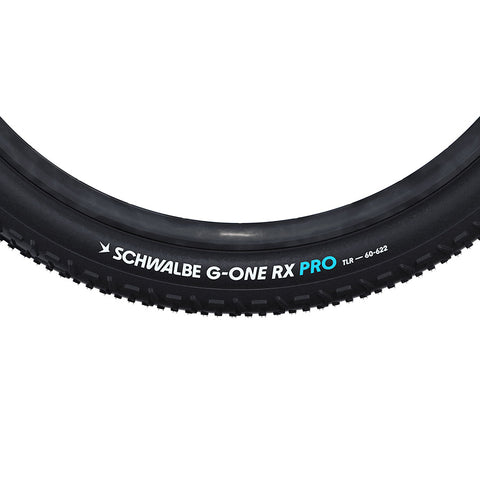 Schwalbe, G-One RX Pro TLR, Gravel Tire, 700x60C, Folding, Clincher, Addix Race, 67TPI, Black