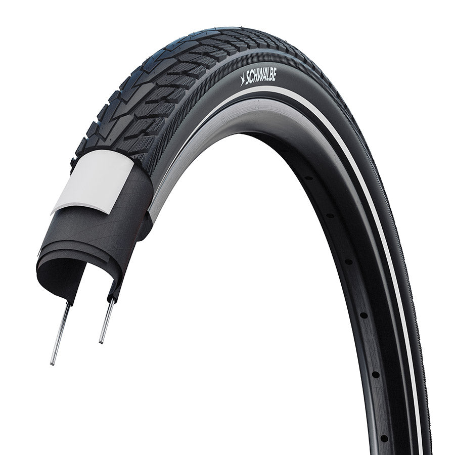 Schwalbe, Motion Road Cruiser Plus, Road Tire, 700x37C, Wire, Clincher, GreenCompound, PunctureGuard, TwinSkin, Reflex, 50TPI, Black