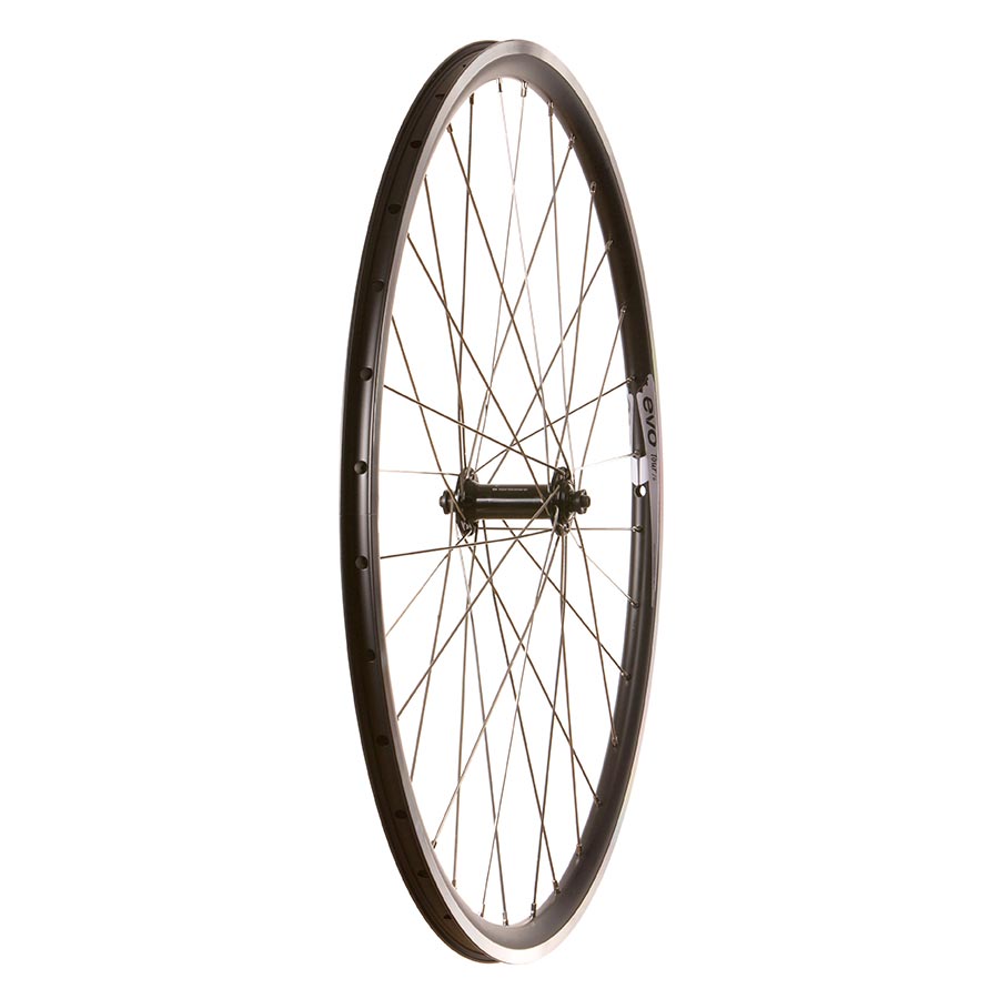 Wheel Shop, Evo Tour 16 Black/ Shimano Tiagra HB-RS400 Black, Wheel, Front, 700C / 622, Holes: 32, QR, 100mm, Rim