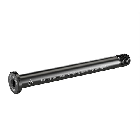 Wheels Manufacturing, Front 12mm Thru Axle, Thru Axle, Front, 12x100mm TA, Length: 118mm, Thread Length: 12mm, Thread Pitch: M12x1.50