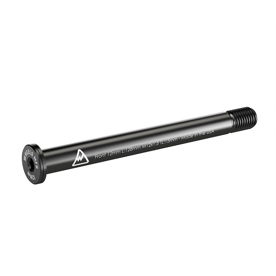 Wheels Manufacturing, Front 12mm Thru Axle, Thru Axle, Front, 12x100mm TA, Length: 118mm, Thread Length: 12mm, Thread Pitch: M12x1.50