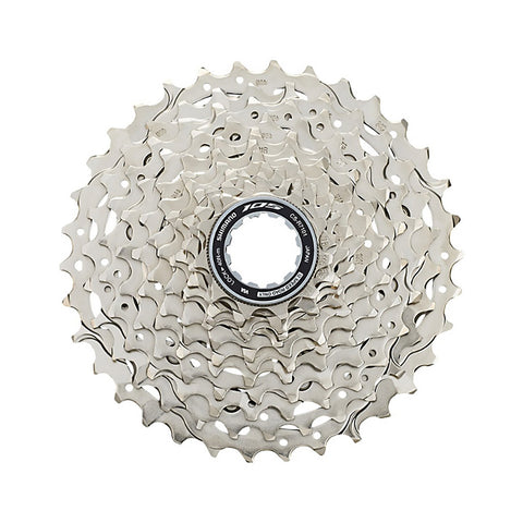 Shimano, 105 CS-R7101, Cassette, Nickel plated, Speed: 12, 11-34T, HG+ 12sp Road ONLY, ICSR710112134