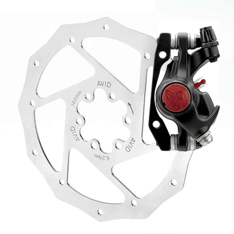 Avid, BB5 MTB, Mechanical disc brake, Grey, Front or rear, No rotor, No adapter