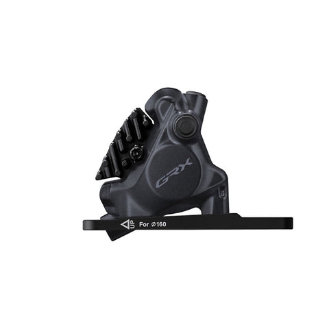 Shimano, GRX BR-RX410, Road Hydraulic Disc Brake, Front, Flat mount, 140 or 160mm (not included), 109g, Black