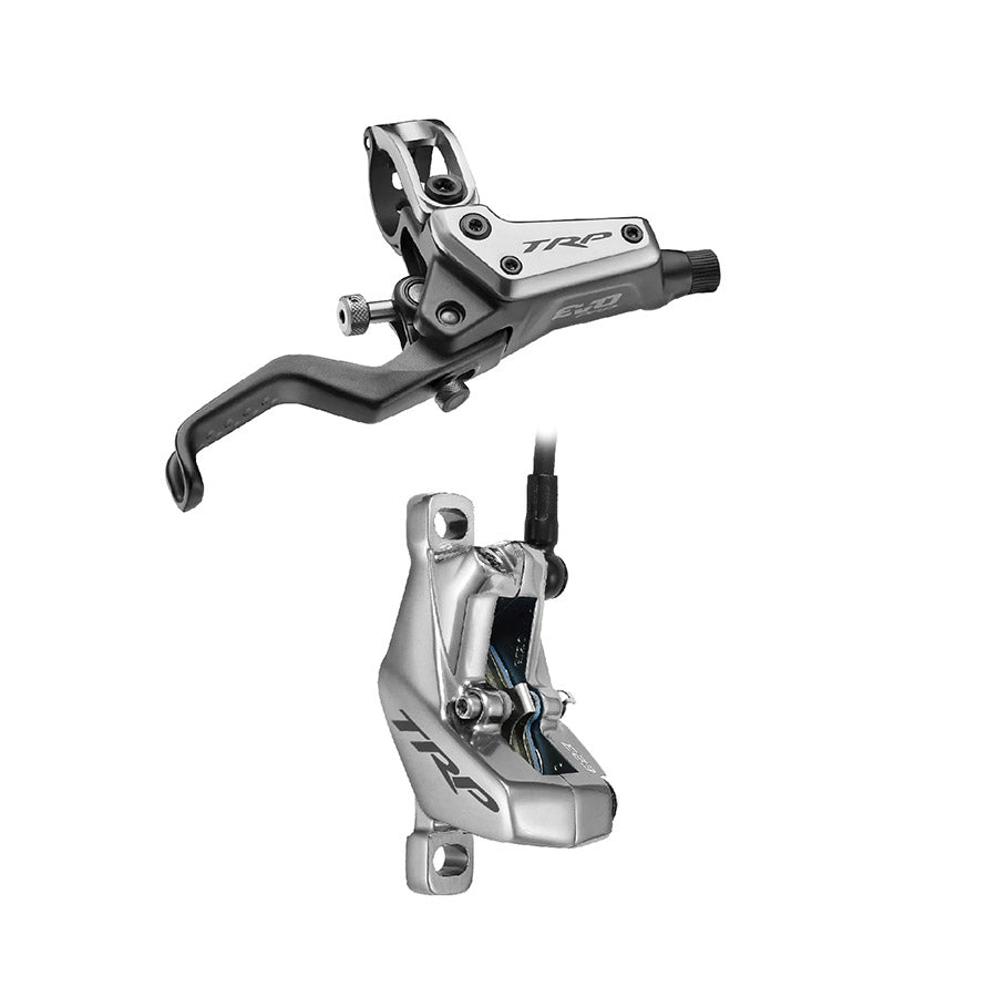TRP, EVO PRO LTD 40 / 20, MTB Hydraulic Disc Brake, Left and Right, Post mount, Disc: Not included, Silver, Pair