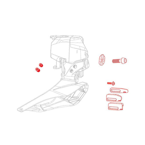 SRAM - Force eTap AXS Front Derailleur Parts Kit Front Derailleur Parts _ Unite - B1keparts.com