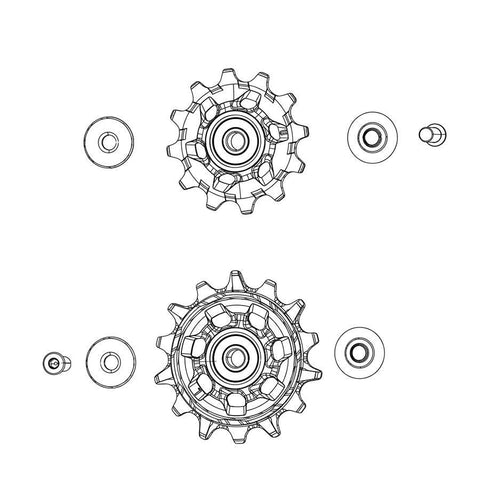 SRAM - GX Eagle AXS Pulley Kit Rear Derailleurs Pulleys _ Unite - B1keparts.com