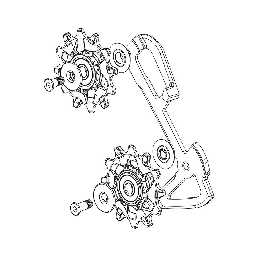 SRAM - X01/X1 11sp Inner Cage/Pulley Rear Derailleurs Pulleys _ Unite - B1keparts.com