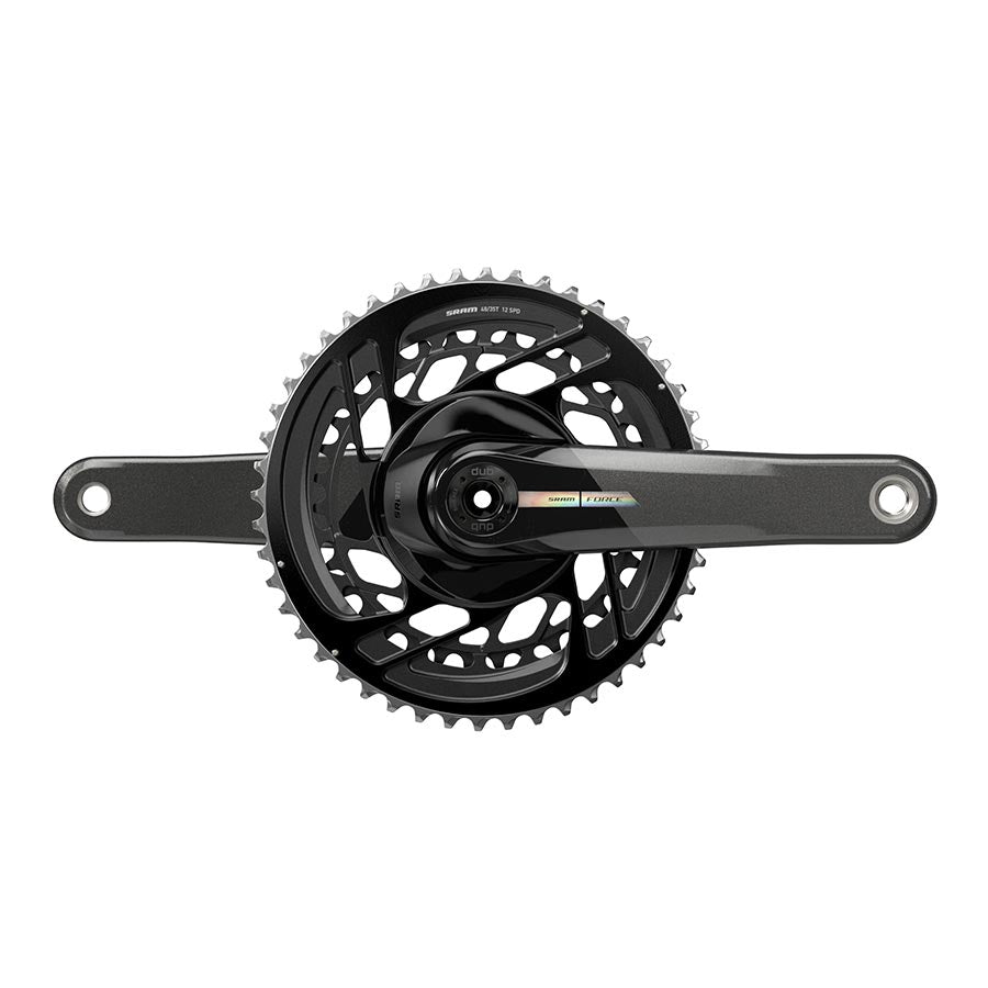 SRAM, Force D2 2x, Crankset, Speed: 12, Spindle: 28.99mm, BCD: Direct Mount, 48/35, DUB, 175mm, Black, Road Disc