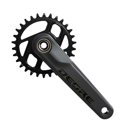 Shimano, Deore FC-M6200-1, Crankset, Speed: 12, Spindle: 24mm, BCD: Direct Mount Shimano, 30, Hollowtech II, 165mm, Black, Boost, EFCM6200AXA0